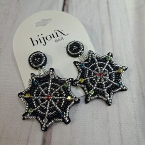 Bijoux Bar Beaded Web Earrings